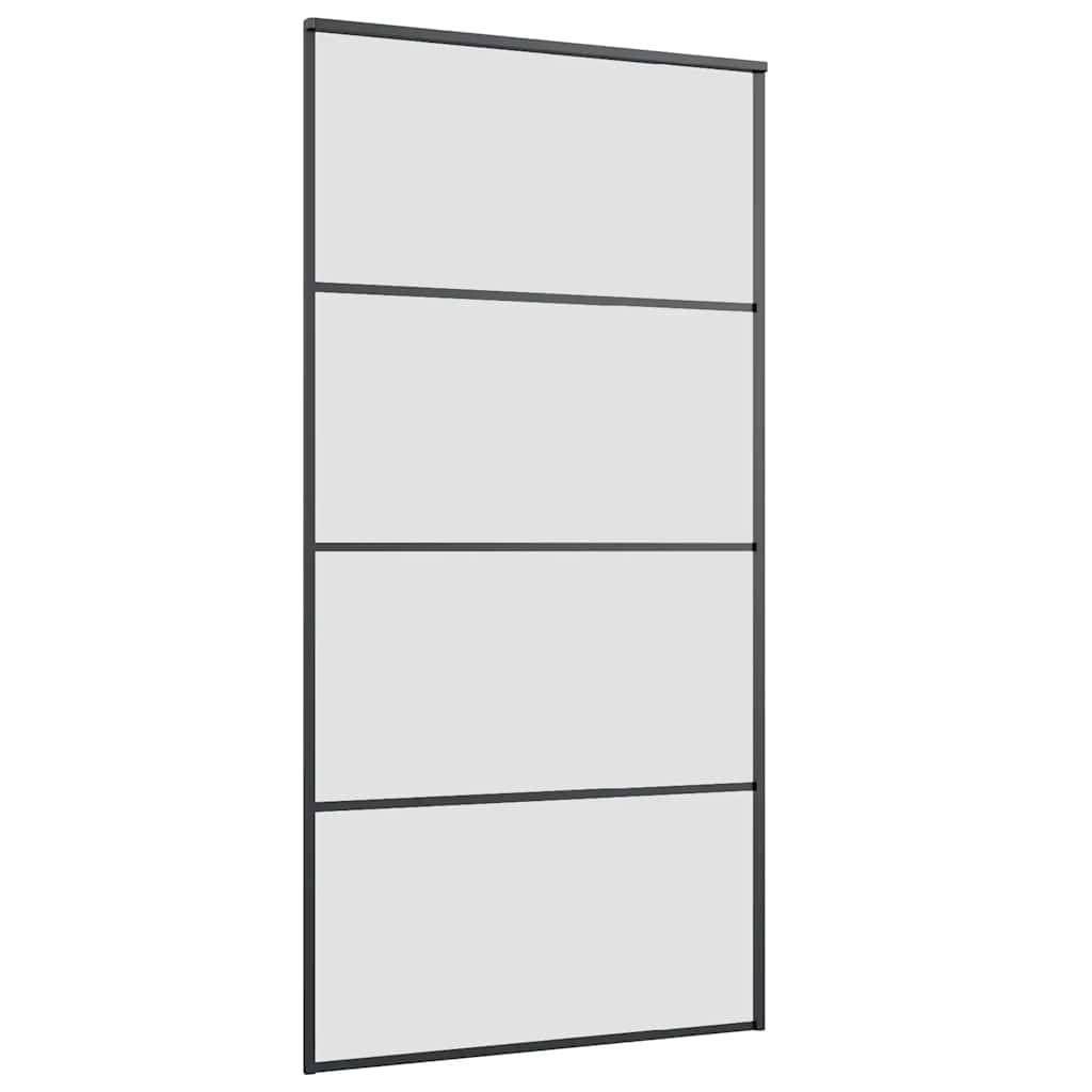 vidaXL Schiebetür mit Beschlag 102,5x205 cm ESG-Glas & Aluminium