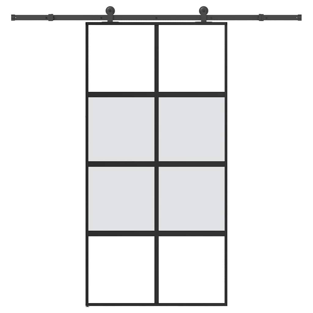 vidaXL Schiebetür mit Beschlag 102,5x205 cm Hartglas und Aluminium