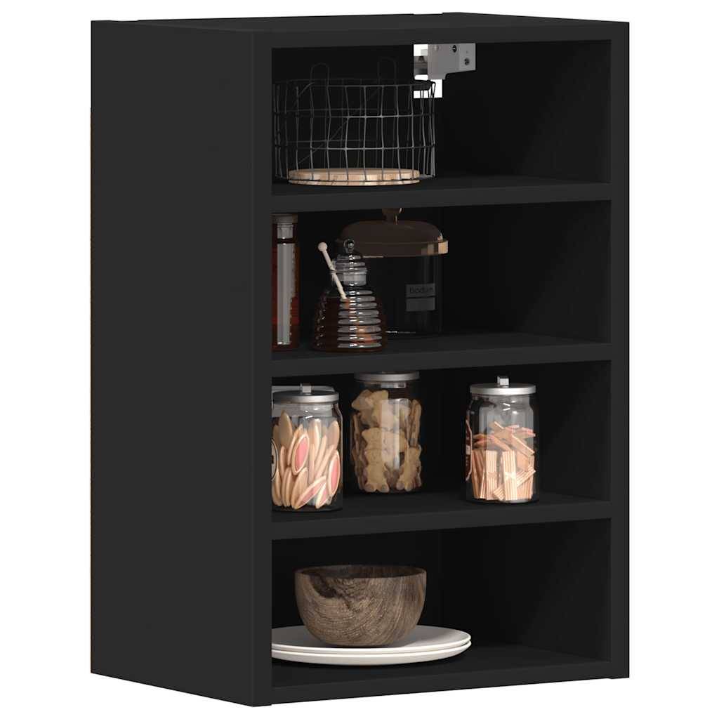 vidaXL Hängeschrank Riga Schwarz 40x29,5x60 cm Holzwerkstoff