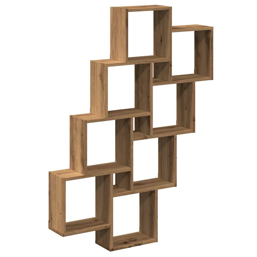 vidaXL Würfelregal Artisan-Eiche 90x15x119,5 cm Holzwerkstoff