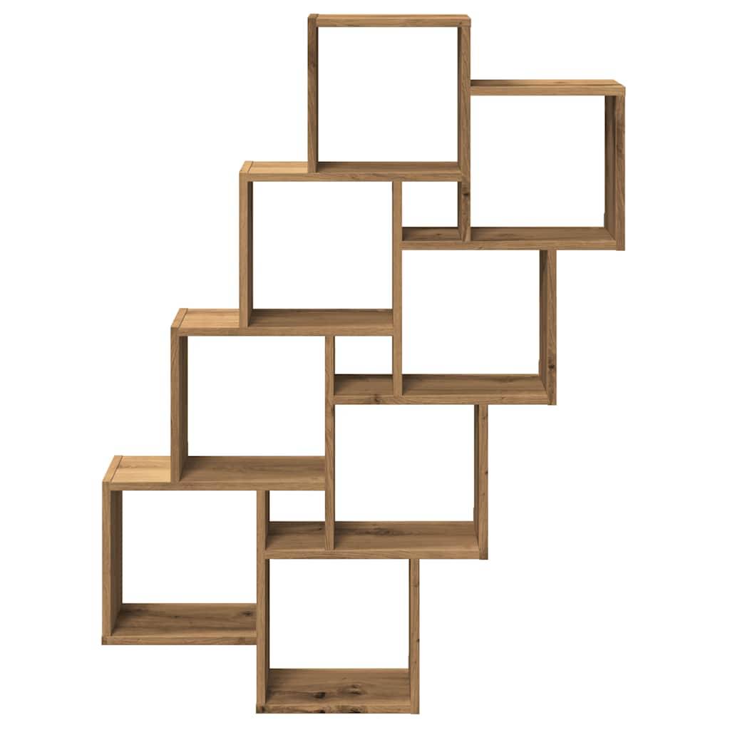 vidaXL Würfelregal Artisan-Eiche 90x15x119,5 cm Holzwerkstoff