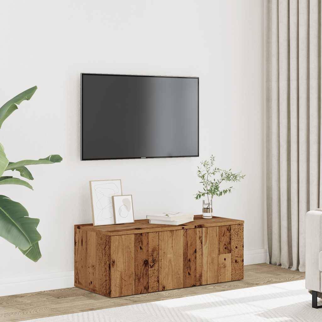 vidaXL TV-Schrank Altholz-Optik 80x34x30 cm Holzwerkstoff
