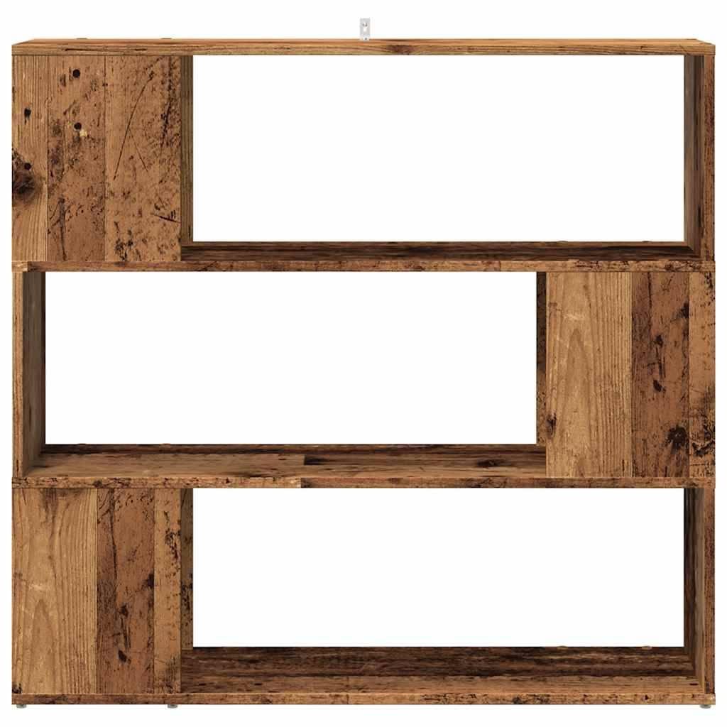 vidaXL Bücherregal/Raumteiler Altholz-Optik 100x24x94 cm