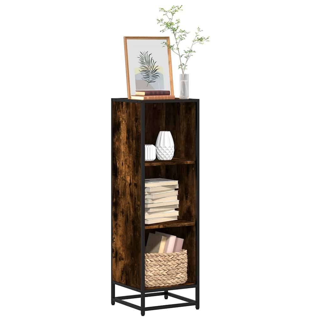vidaXL Bücherregal Räuchereiche 33,5x33x107,5 cm Holzwerkstoff