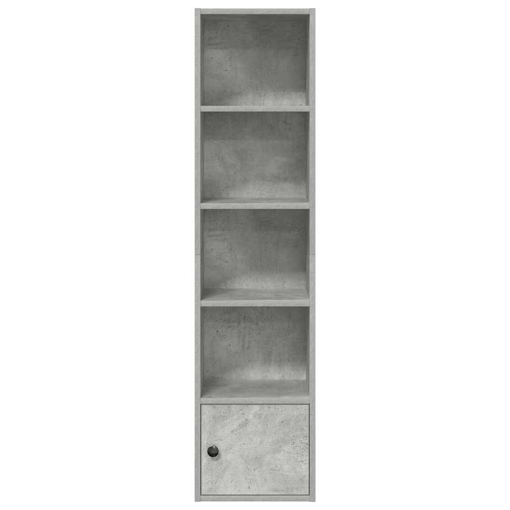 vidaXL Bücherregal Betongrau 31x24x127 cm Holzwerkstoff