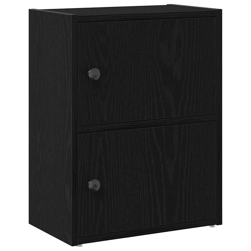 vidaXL Bücherregal Schwarz Eichen-Optik 40x24x52 cm Holzwerkstoff