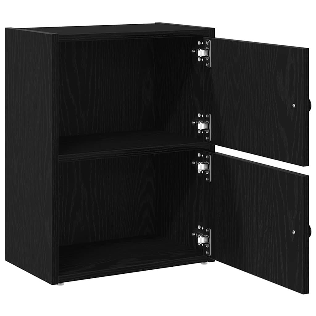 vidaXL Bücherregal Schwarz Eichen-Optik 40x24x52 cm Holzwerkstoff
