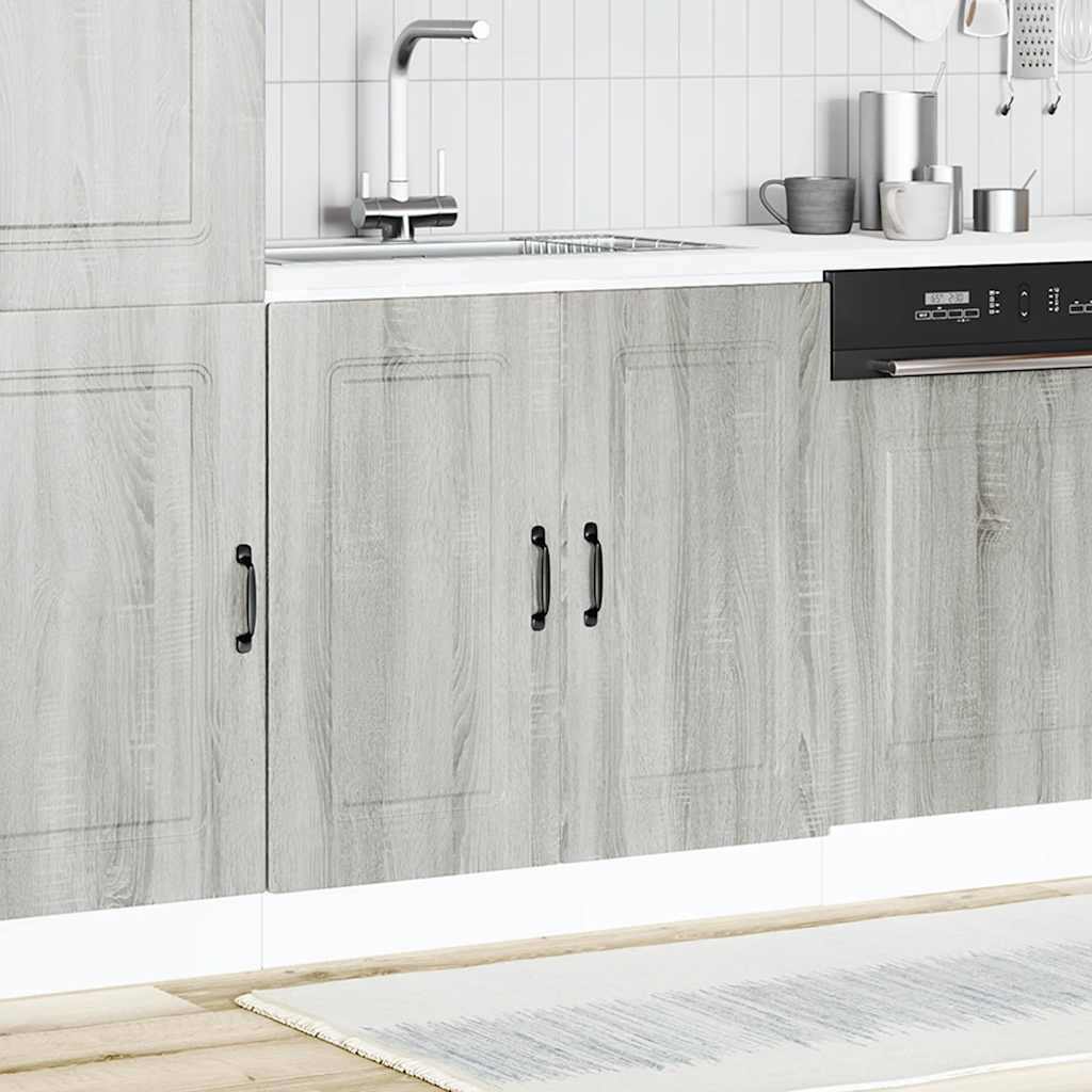 vidaXL Spülenunterschrank Kalmar Grau Sonoma 80x46x81,5 cm