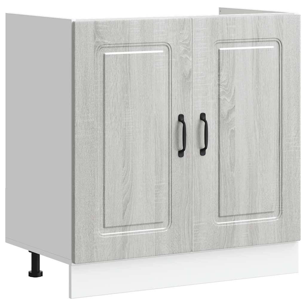 vidaXL Spülenunterschrank Kalmar Grau Sonoma 80x46x81,5 cm