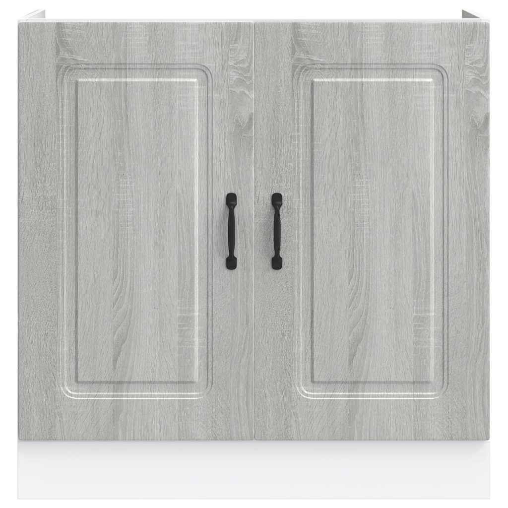 vidaXL Spülenunterschrank Kalmar Grau Sonoma 80x46x81,5 cm