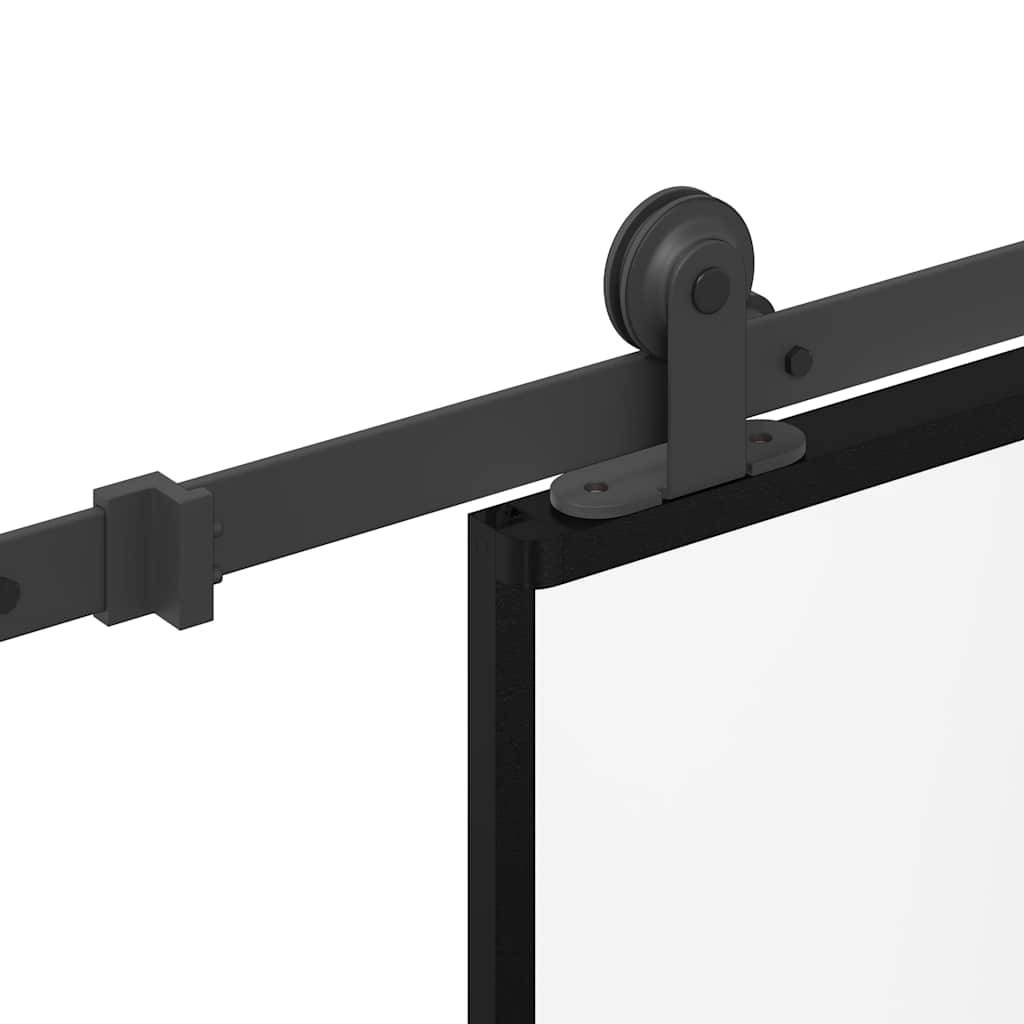 vidaXL Schiebetür mit Beschlag 76x205 cm ESG-Glas & Aluminium