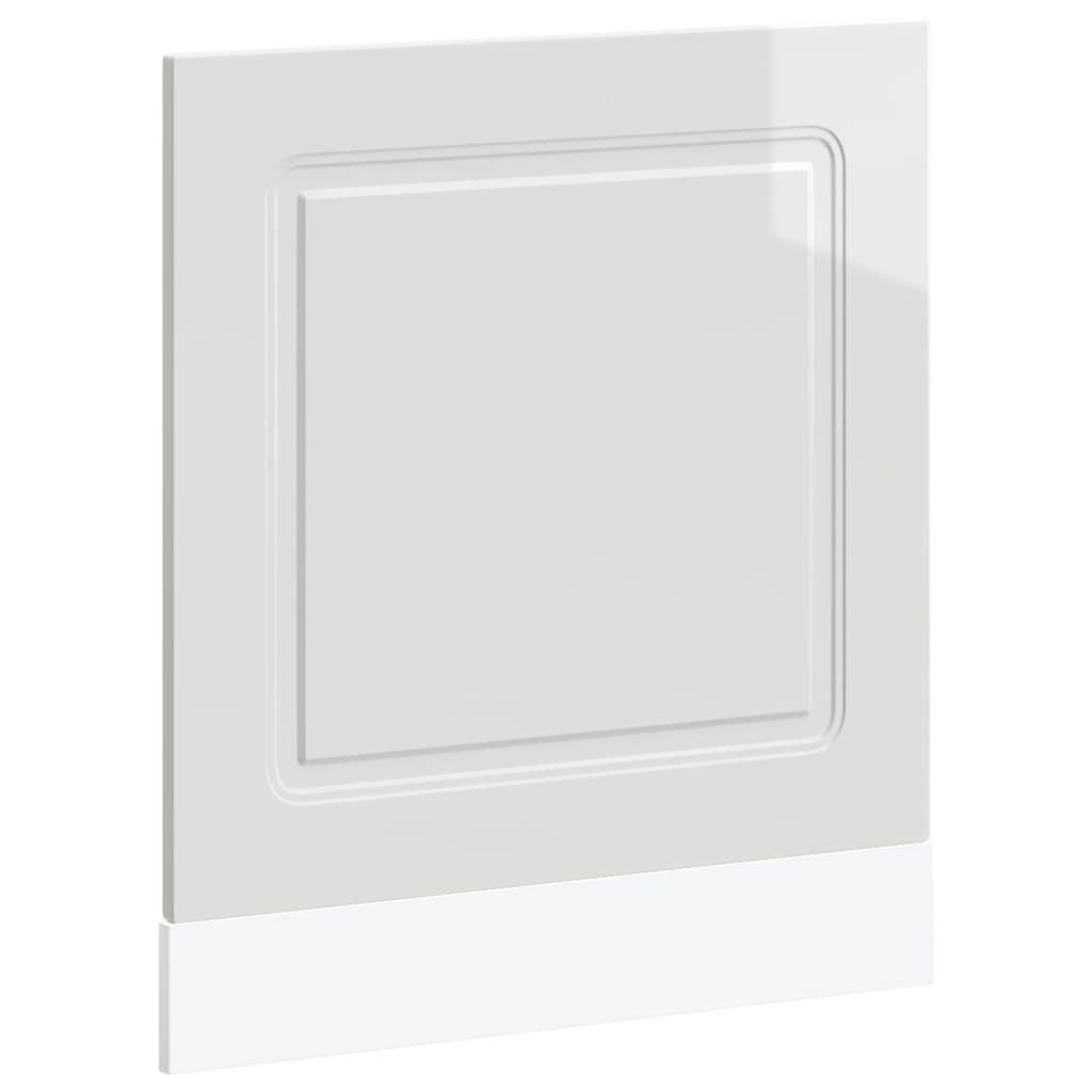 vidaXL Geschirrspülerblende Kalmar Hochglanz-Weiß 60x1,5x67 cm
