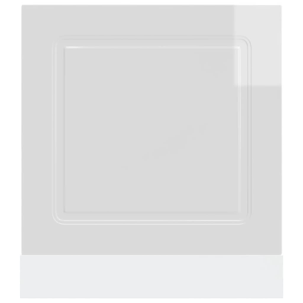 vidaXL Geschirrspülerblende Kalmar Hochglanz-Weiß 60x1,5x67 cm