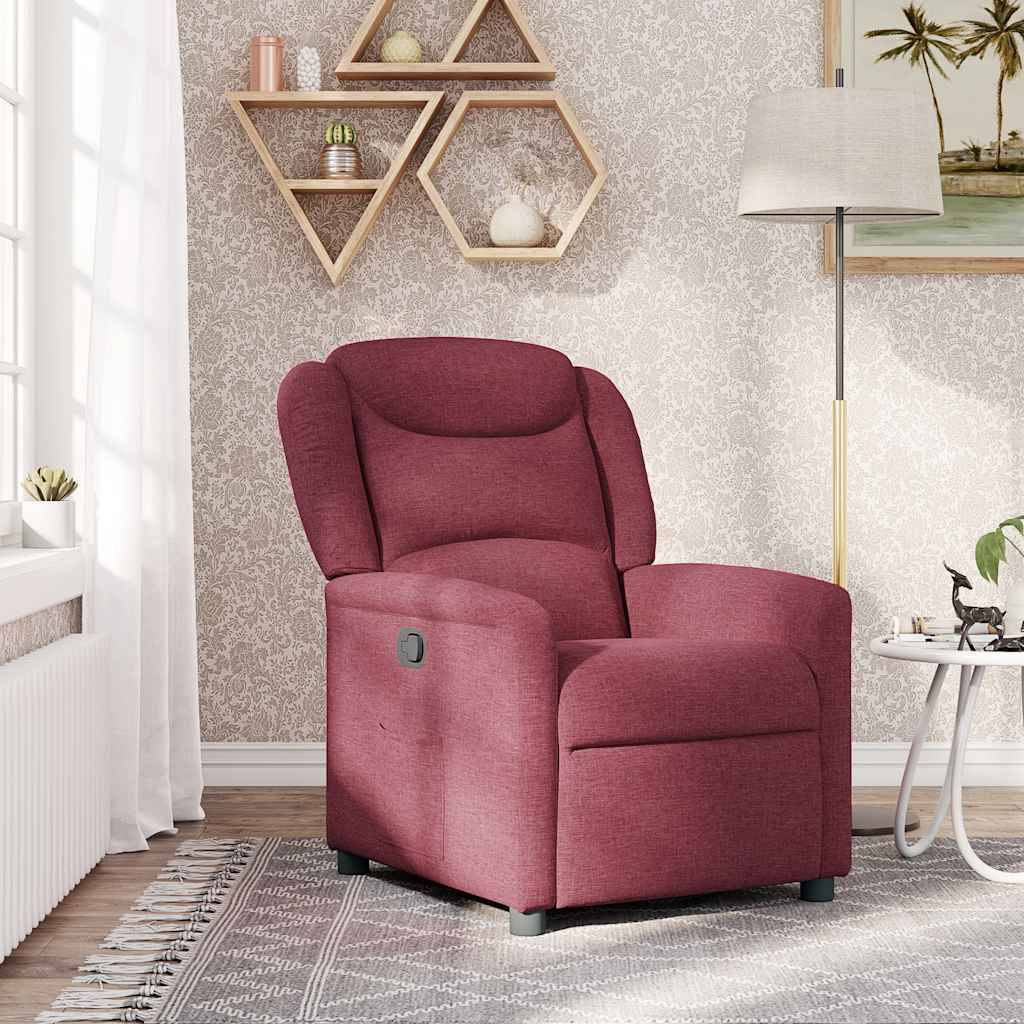 vidaXL Relaxsessel Weinrot Stoff