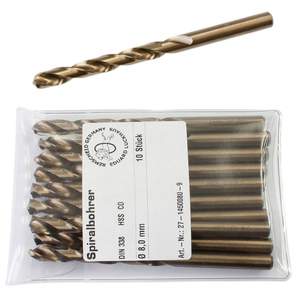 Dönges HSS-Spiralbohrer Co 5%, goldfarbig, Ø 7,0 mm