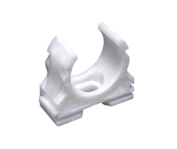 50St. Fränkische clipfix-UV 32 weiß Kunststoff Klemmschelle 22572032
