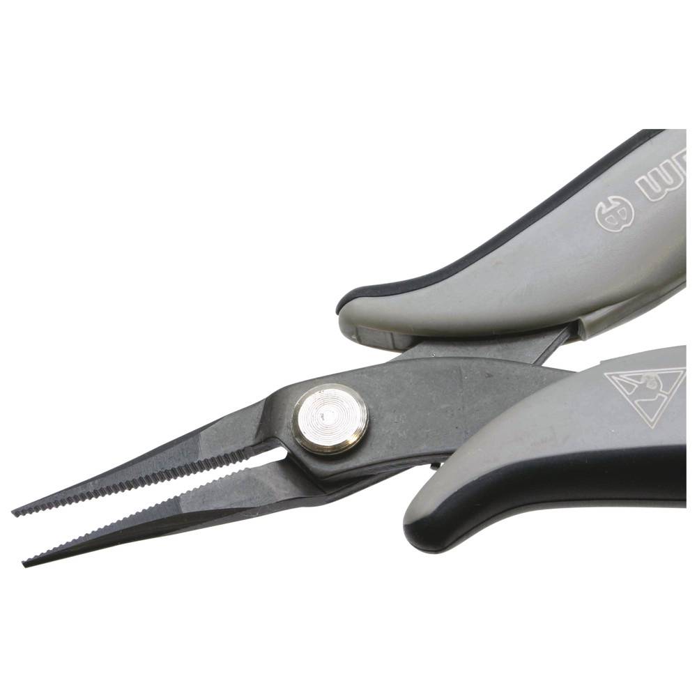 WETEC ECO Mini-Flachrundzange, Greifflächen geriffelt, 1,2 mm, ESD-Griffe