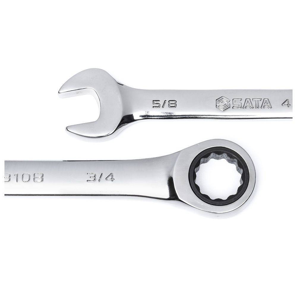 SATA 7 Tlg. Ratschen-Ringmaulschlüssel Set - 5/16, 3/8, 7/16, 1/2, 9/16, 5/8, 3/4"