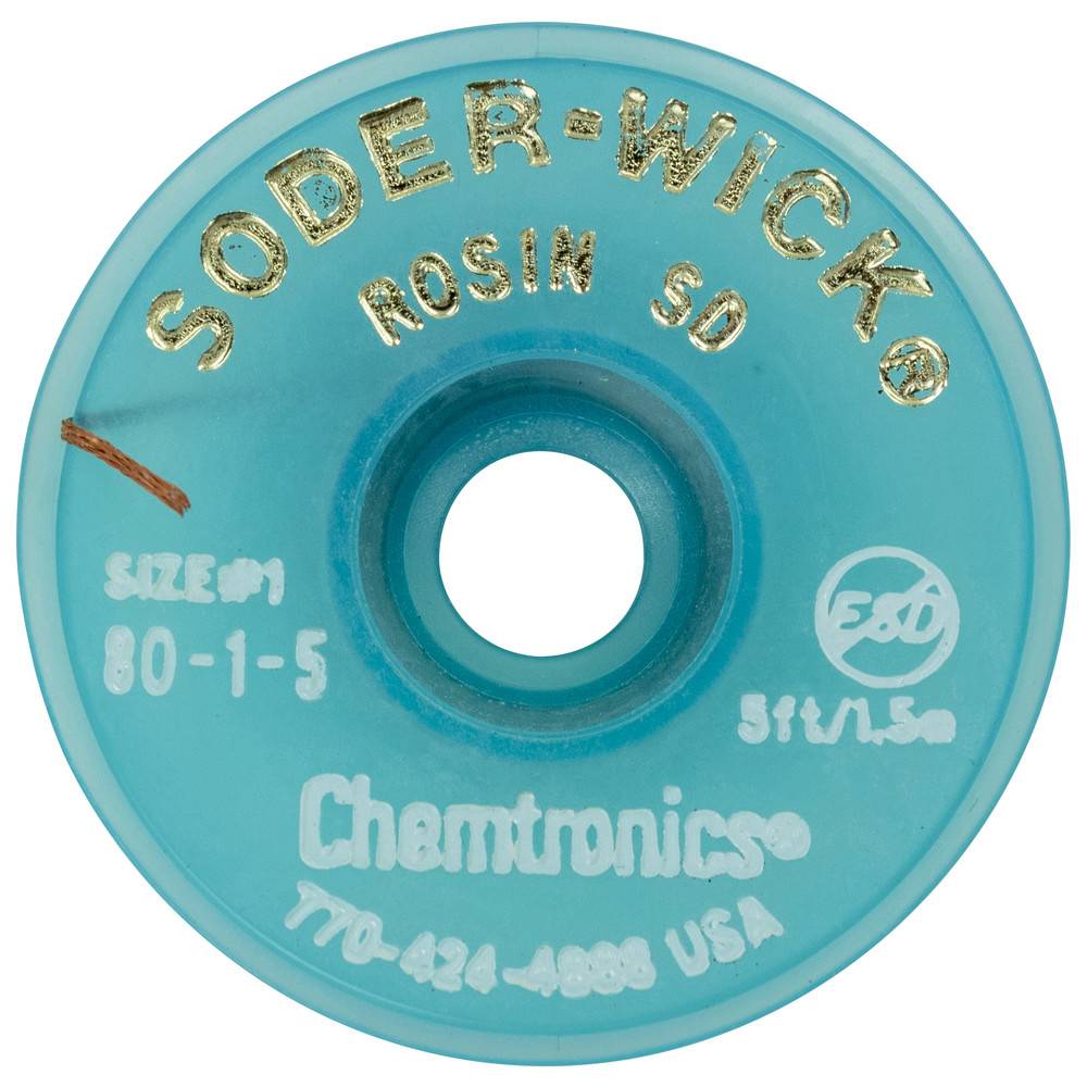 Chemtronics Soder-Wick-Rosin Entlötlitze, 2,8 mm, 1,5 m