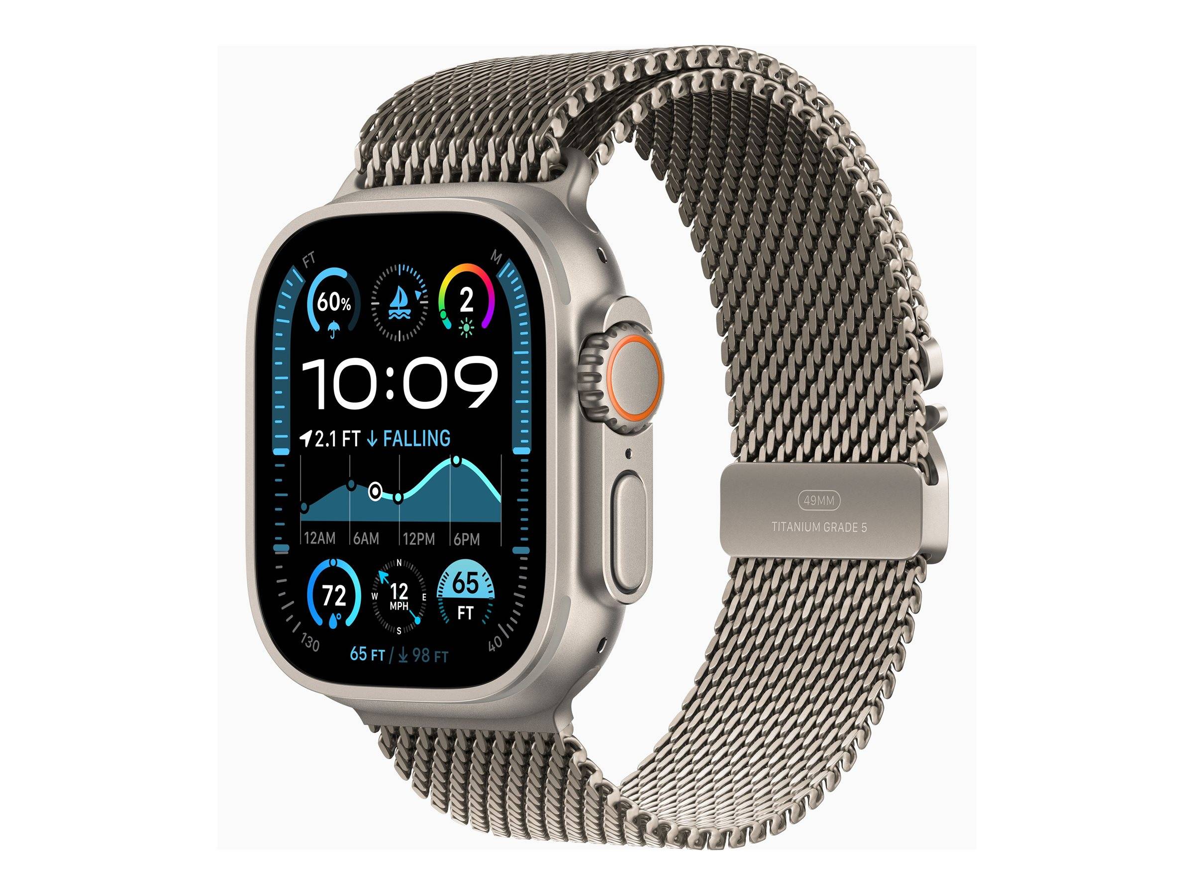 Apple Watch Ultra 2 Titanium Cellular 49mm natur (Milanaise Titan natur) M