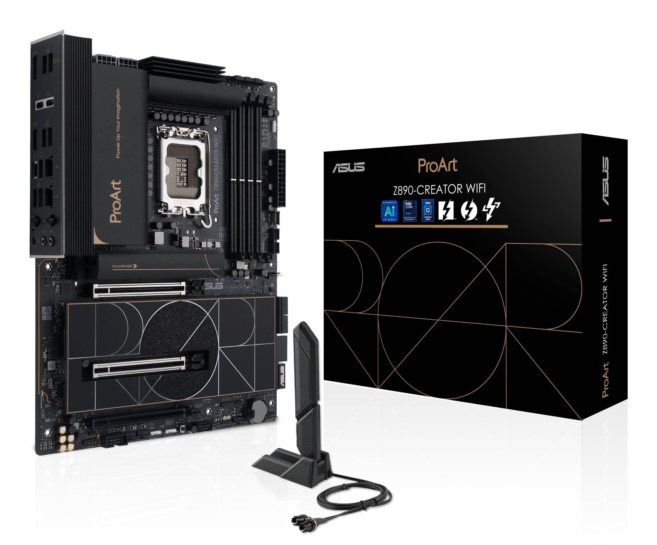 ASUS ProArt Z890-CREATOR WIFI - Motherboard - ATX - LGA1851-Sockel - Z890 Chipsatz - USB4, USB 3.2 Gen 2, USB-C 3.2 Gen 2x2, USB 3.2 Gen 1 - 10