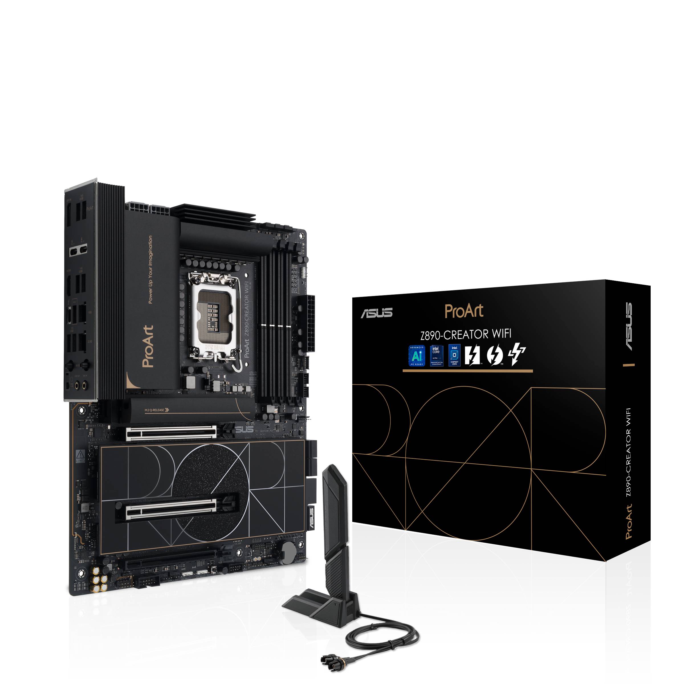 ASUS ProArt Z890-CREATOR WIFI - Motherboard - ATX - LGA1851-Sockel - Z890 Chipsatz - USB4, USB 3.2 Gen 2, USB-C 3.2 Gen 2x2, USB 3.2 Gen 1 - 10
