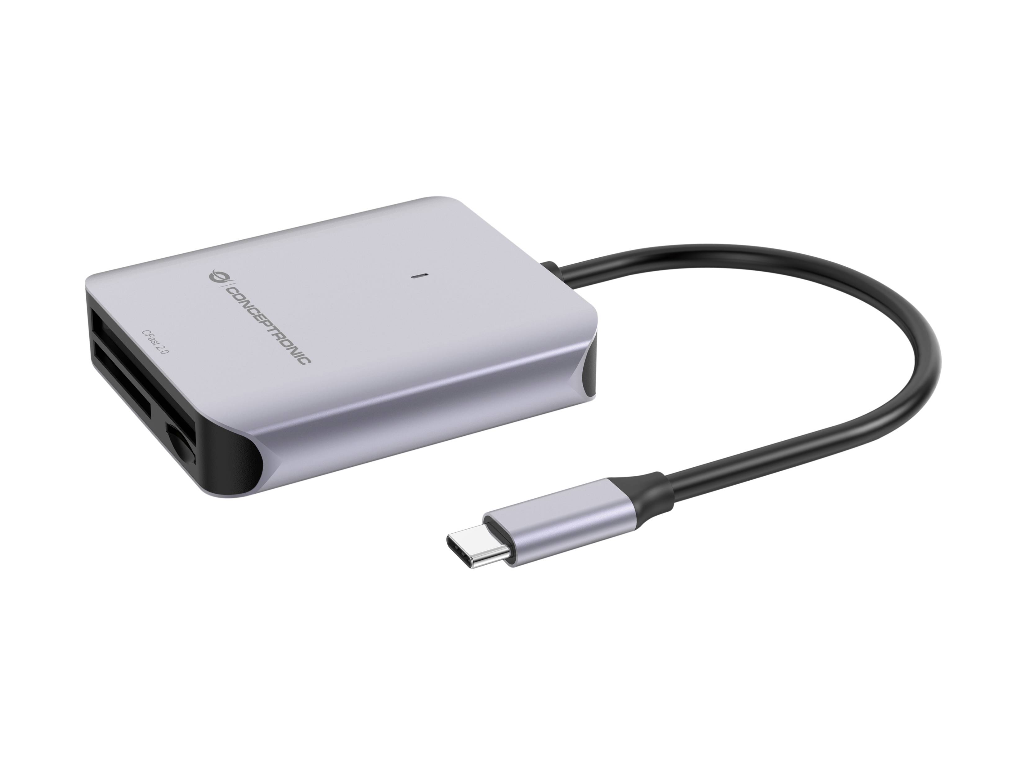 Conceptronic Card USB 3.2 Gen 2 - CFast 2.0 - SD TF/MicroSD 4.0 - Card-Reader - CompactFlash ATA Serial Transfer (CFast)