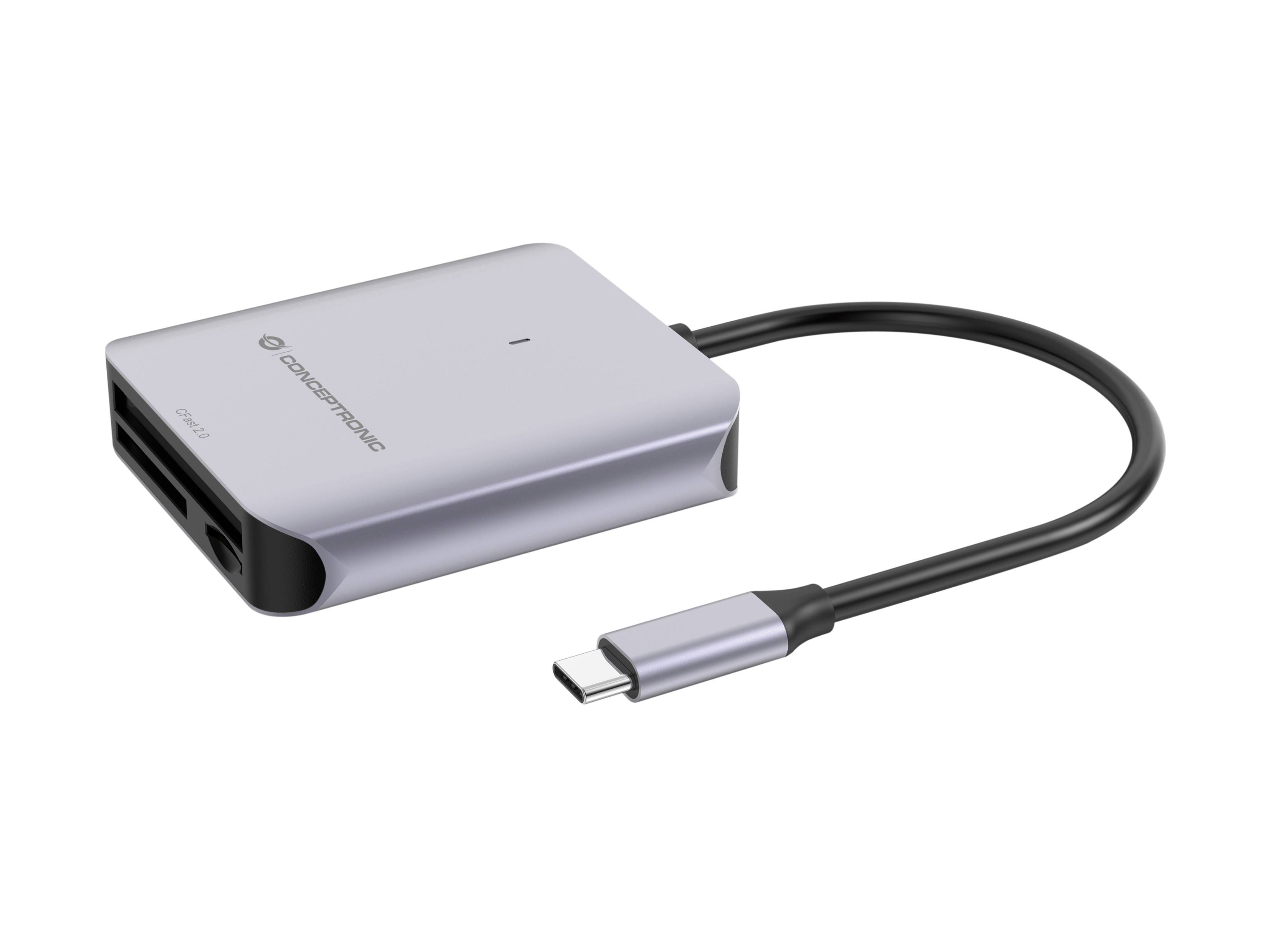 Conceptronic Card USB 3.2 Gen 2 - CFast 2.0 - SD TF/MicroSD 4.0 - Card-Reader - CompactFlash ATA Serial Transfer (CFast)