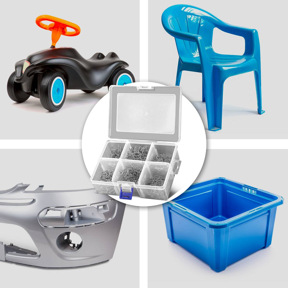 STAHLWERK Klammer Set Kunststoff-Schweißgeräte 1.200 Heftklammern Schweißnägel