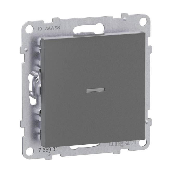 Legrand 765931 Seano with Netatmo Schalter/Dimmer m.NeutralL Anthrazit Install.Baumaterial Schalter