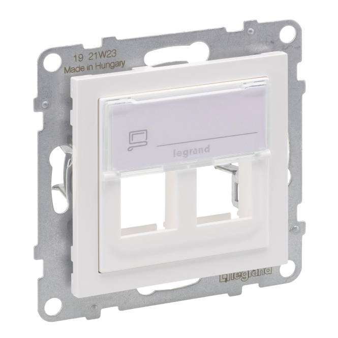 Legrand 765602 SEANO 2-fach Adapter f.Key-Stone Datendosen Ultraweiß Install.Baumaterial Schalter