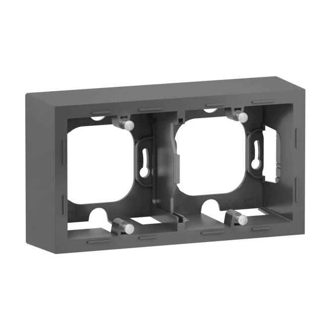 Legrand 765499 SEANO APgehäuse 2-fach in der Farbausführung Anthrazit lackiert Install.Baumaterial