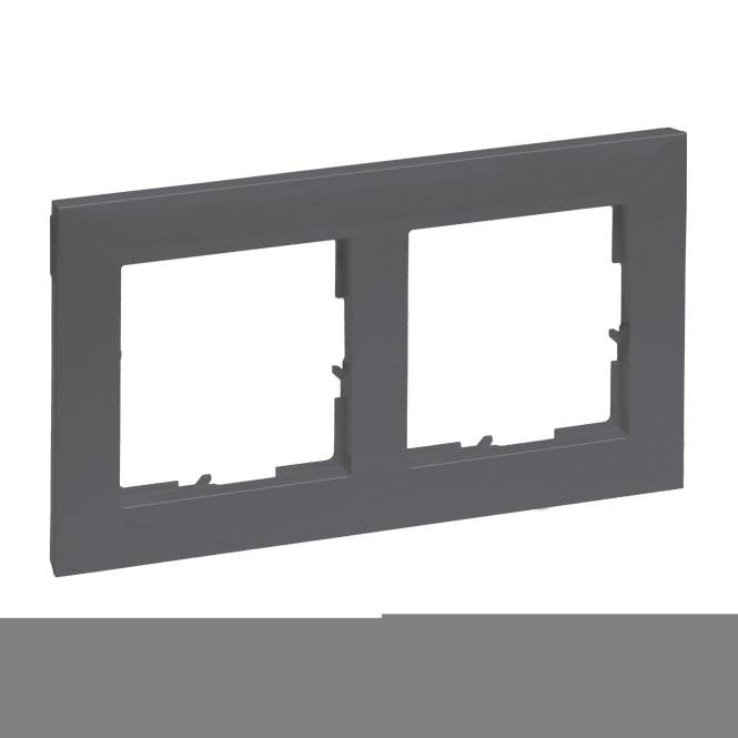 Legrand 765472 SEANO 2-fach Rahmen in der Farbausführung Anthrazit lackiert Install.Baumaterial