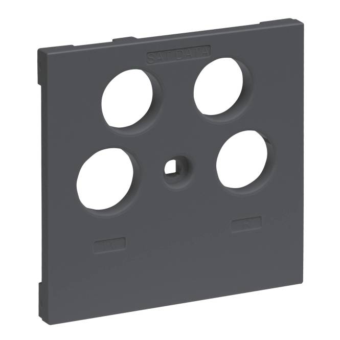 Legrand 765457 SEANO Abdeckung TV-R-SAT-SAT f.Fremdfabrikate Anthrazit Install.Baumaterial Schalter