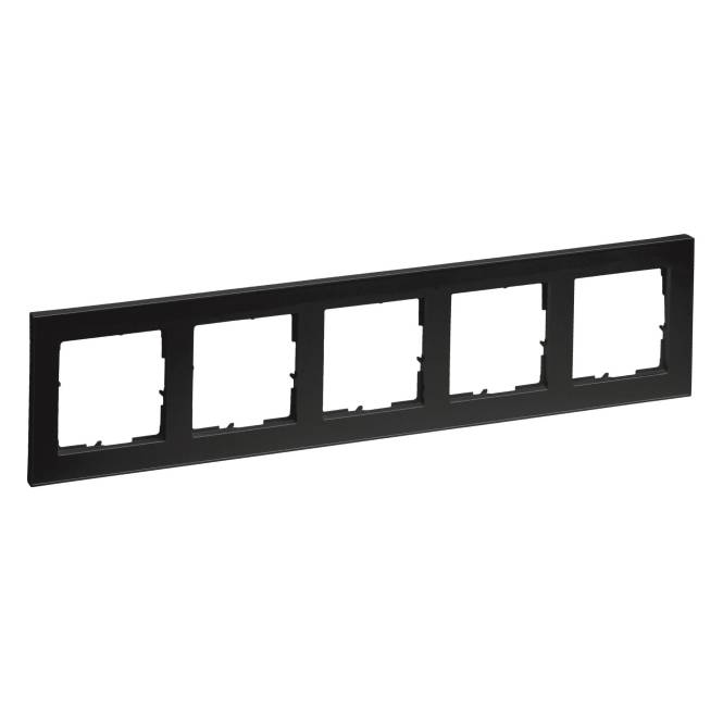 Legrand 765385 SEANO+5-fach Rahmen in der Farbausführung Schwarz lackiert Install.Baumaterial