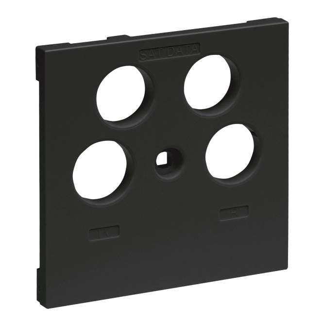 Legrand 765357 SEANO Abdeckung TV-R-SAT-SAT f.Fremdfabrikate sw Install.Baumaterial Schalter