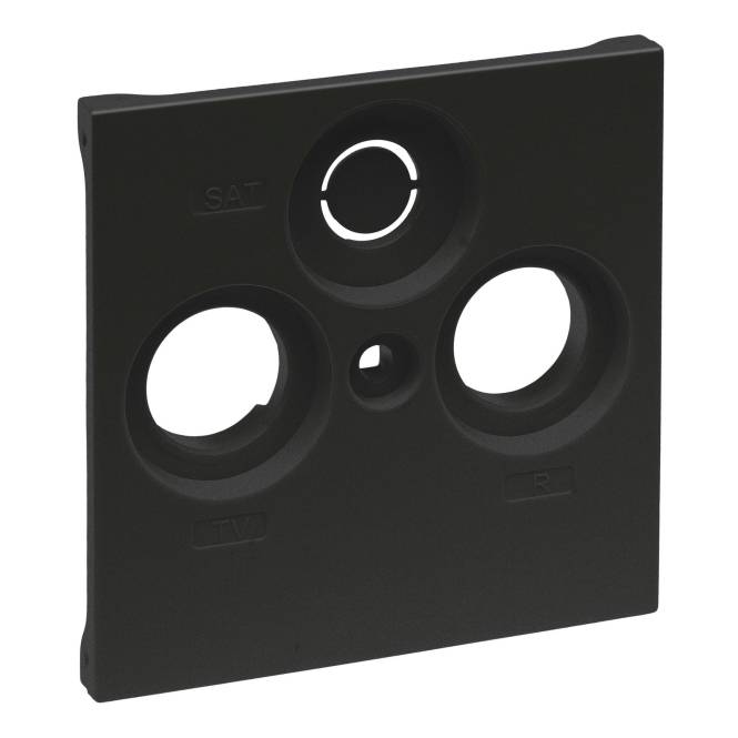 Legrand 765356 SEANO Abdeckung TV-R-SAT f.Fremdfabrikate Farbausführung:Schwarz Install.Baumaterial