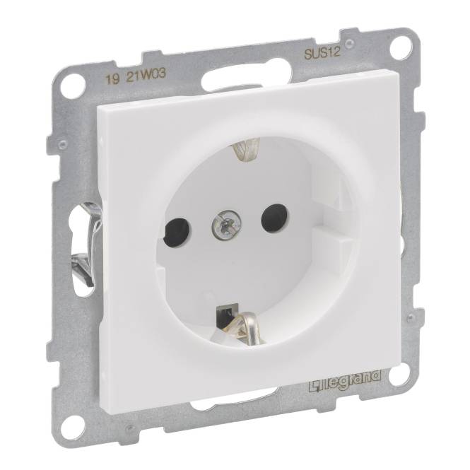 Legrand 765120 SEANO Schutzkontakt- Steckdose Steckklemmen m.erh.Ber.schutz Install.Baumaterial