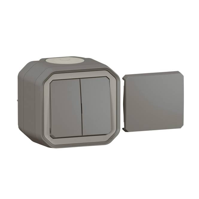 Legrand 069789L Plexo New FRAP IP44 Multifunktionsschalter anthrazit 10A Install.Baumaterial