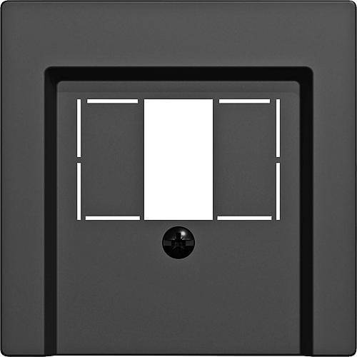 Merten Zentralplatte MEG4250-0403 f.TAE/Audio/USB schwarz matt System M Install.Baumaterial Schalter