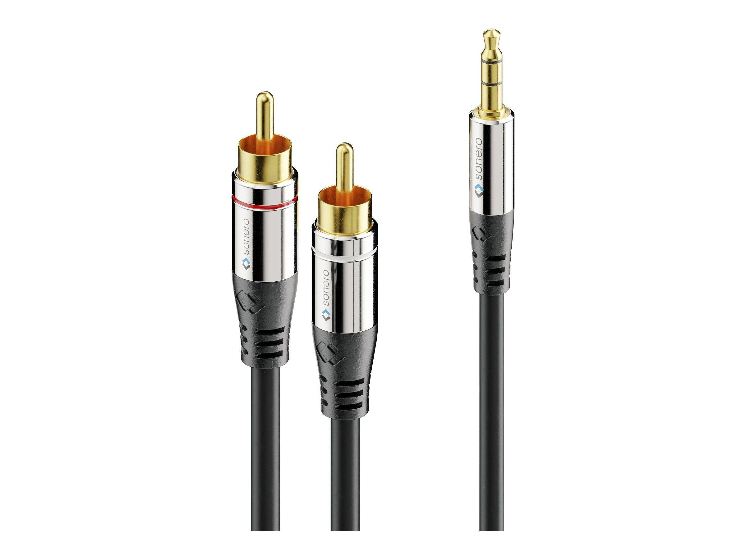 Sonero Premium Audio-Kabel S-AC600-015 2xCinch auf 3,5mm Klinke,Alustecker,1,5m Unterhaltungselektr.