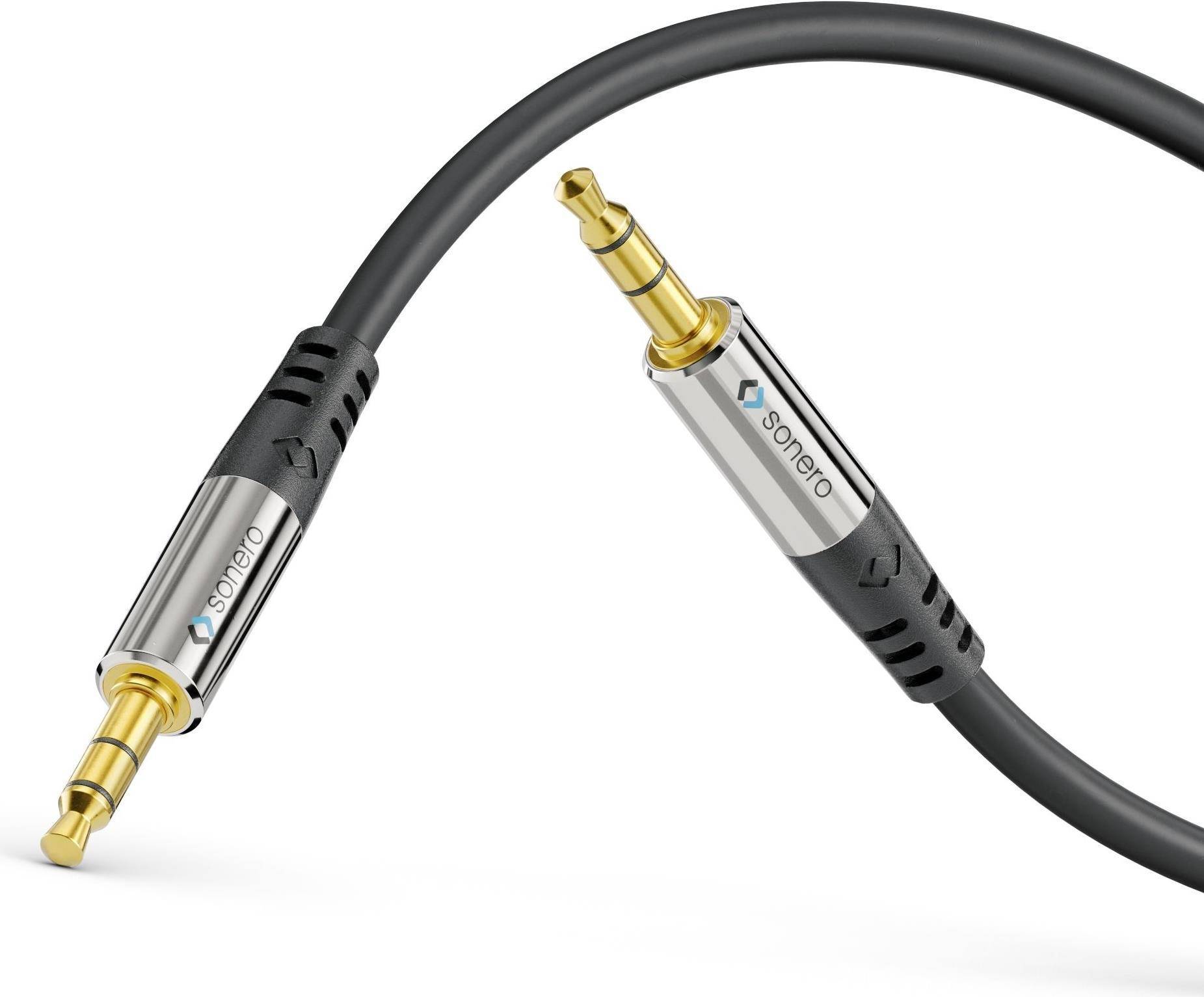 Sonero Premium Audio-Kabel S-AC500-100 3,5mm Klinke,Aluminiumstecker,10m Unterhaltungselektr. Video