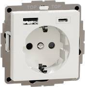 Merten SCH-STDO+BRS+STK+USB MEG2367-0319 A+C 3A PW SYSM Install.Baumaterial Schaltermat/Geb.Steu