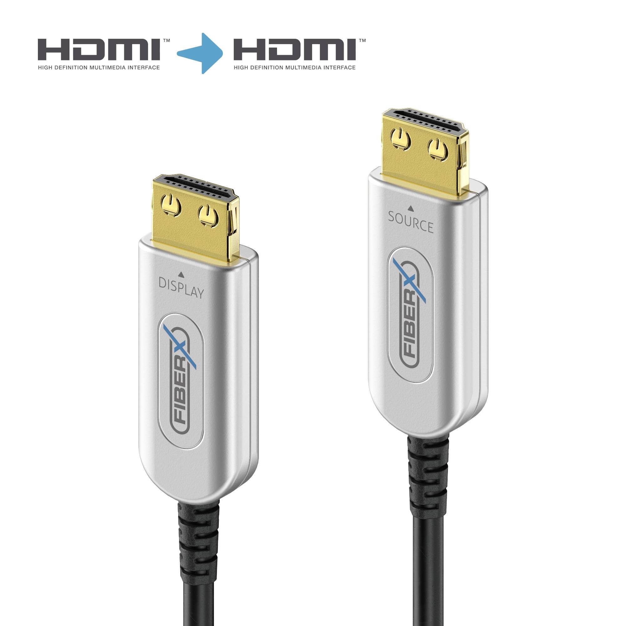 FiberX HDMI-Glasfaserkabel FX-I350-030 AOC Hyridkabel,2.0/18Gbps,4K/60Hz,30m Unterhaltungselektr.