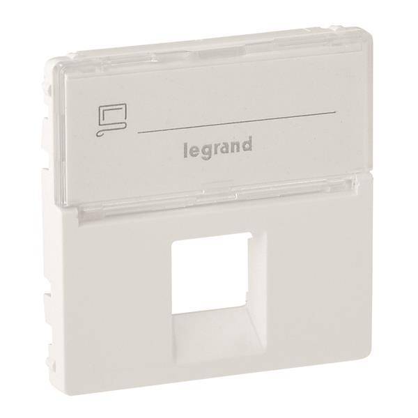 Legrand 755470 Abdeckung RJ11/RJ45 m.B.-feld 1fach Valena Life ultraweiß Install.Baumaterial