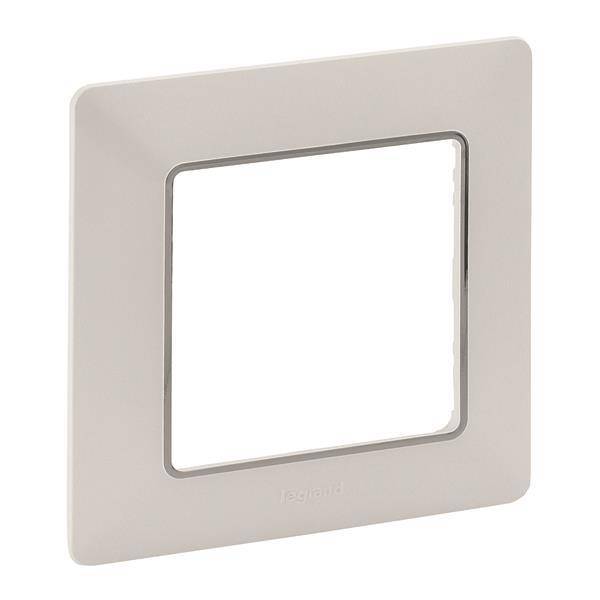 Legrand 754031 Rahmen 1-fach Valena Life ultraweiß/Chrom Thermoplast Install.Baumaterial Schalter