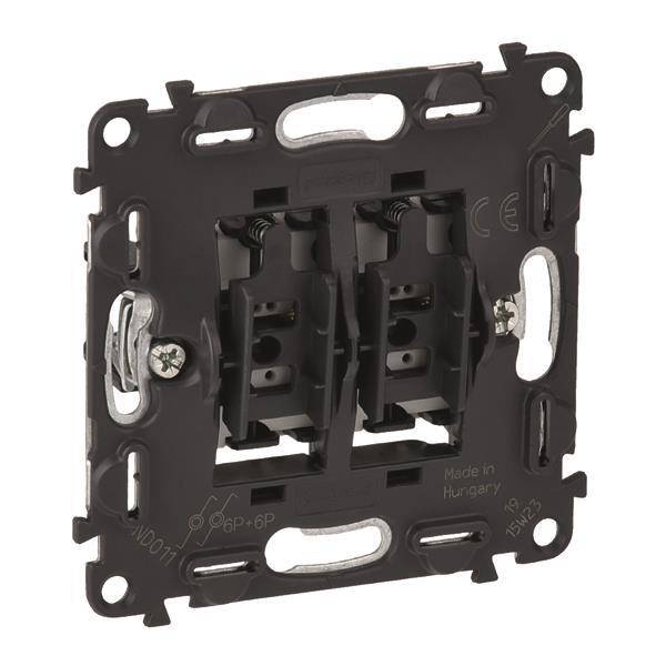 Legrand 752018 Doppelwechseltaster (SL) 6A beleuchtbar m.2LEDs Valena IN MATIC Install.Baumaterial