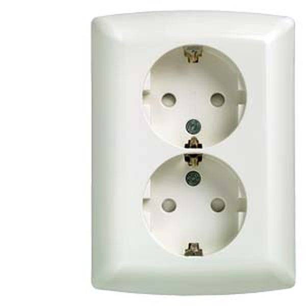 Siemens 5UB22113 DELTA Schuko- Doppelsteckdose 10/16A 250V Install.Baumaterial Schaltermat/Geb.Steu