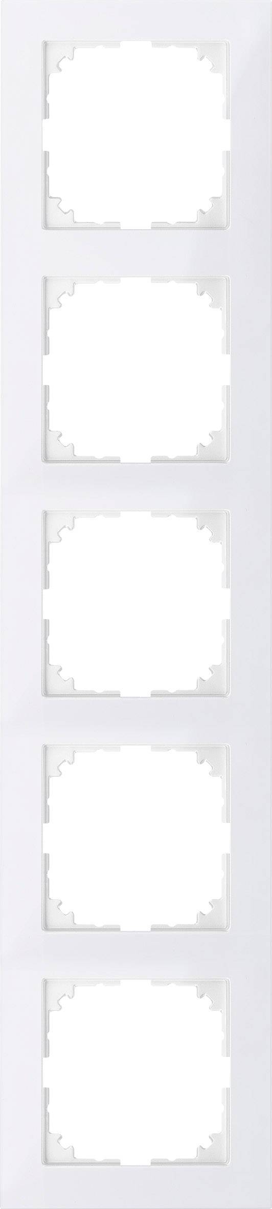 Merten M-Pure-Rahmen 5fach MEG4050-3619 polarweiß Install.Baumaterial Schaltermat/Geb.Steu Schalter