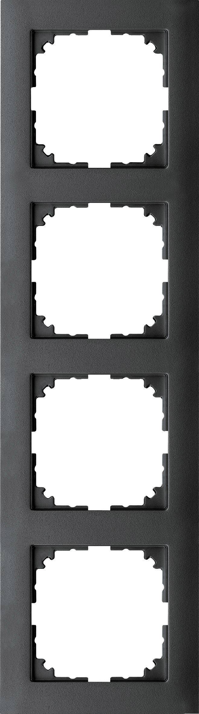 Merten M-Pure-Rahmen 4fach MEG4040-3614 anthrazit Install.Baumaterial Schaltermat/Geb.Steu Schalter
